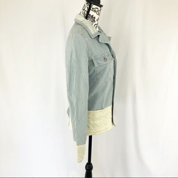 Anthro Holding Horse Patchwork Denim Jacket - Picture 4 of 8